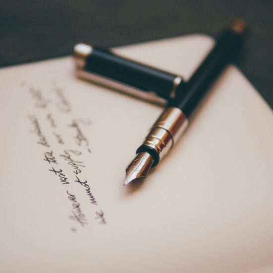 Fountain pen on stationery