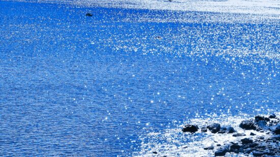 Sparking blue waters